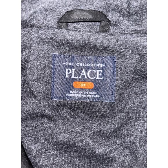 Childrens Place Unisex Sz 3T Black Hooded Rain Windbreaker - Picture 4 of 8